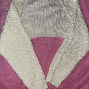 SHEIN Cream Knit Sweater Shrug